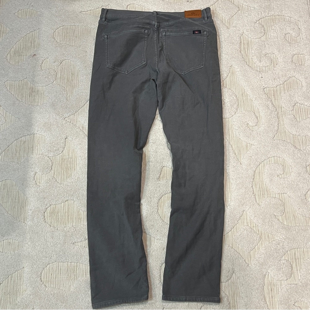 FAHERTY Men's Stretch Terry 5-Pocket Pant Slate Size 30x29 Slim Straight Stretch - Picture 7 of 13